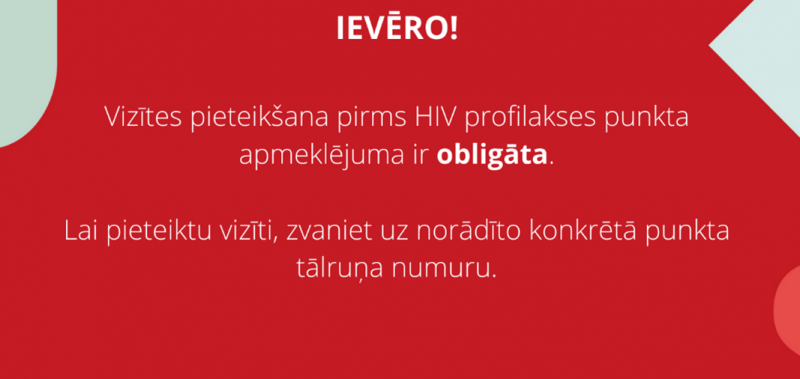 Paziņojums HIV profilakses punktiem