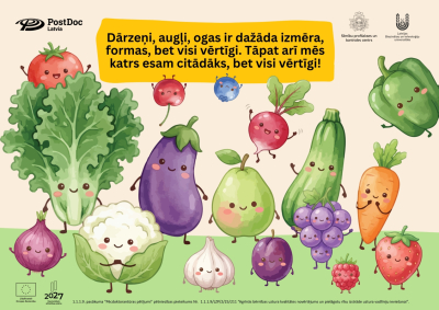 krāsains attēls ar dārzeņiem