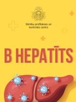 Grāmatzīme par B hepatītu dzeltenā krāsā
