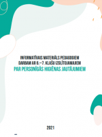 uz balta fona zaļiem burtiem bukleta par personīgās higiēnas jautājumiem, vāka attēls