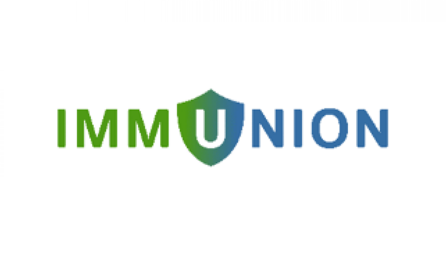 uz balta fona projekta Immunion nosaukums