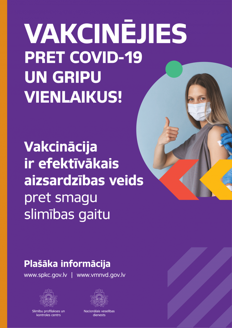 Vakcinējies pret Covid-19 un gripu vienlaikus