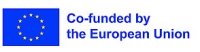 Eiropas Savienības karogs ar uzrakstu Co-funded by the European Union