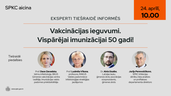 Tiešraides baneris ar runas personas fotogrāfijām