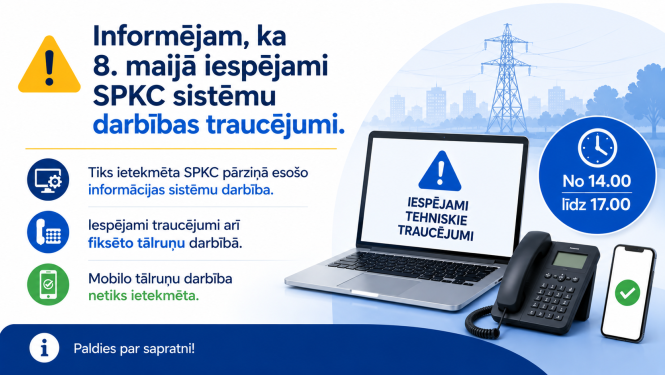 attēls ar informāciju par īslaicīgiem sistēmas traucējumiem
