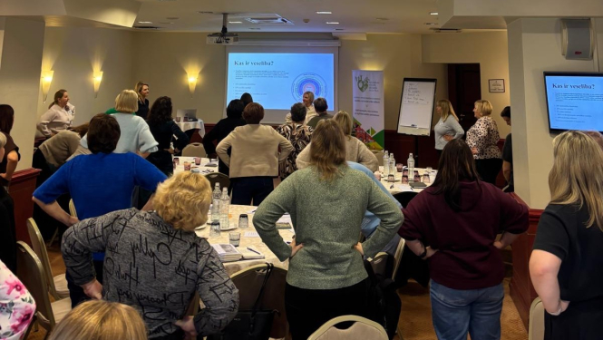 Pasākuma dalībnieki kustībā