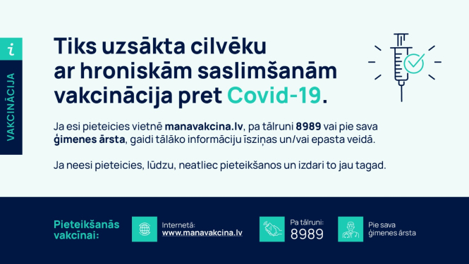 hronisko pacientu vakcinacijas uzsākšana