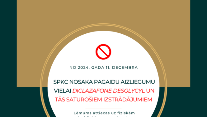 Relīzes vizuālis par aizliegtām vielām