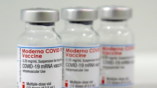 Moderna_Spikevax vakcīnu pudelītes