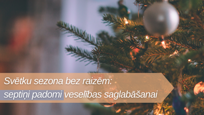 Relīzes vizuālis ar izrotātu egli