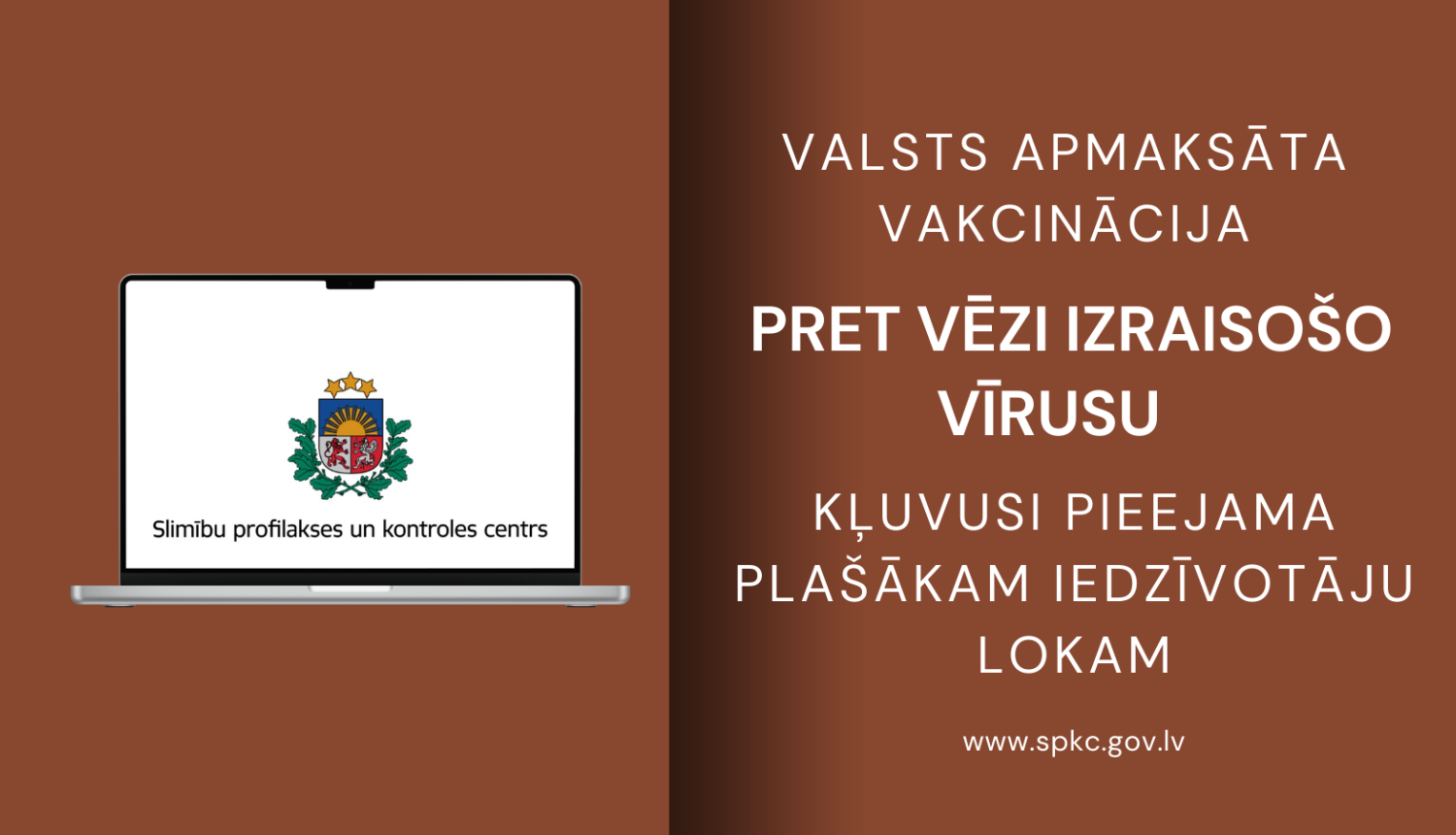 SPKC logo ar relīzes virsrakstu
