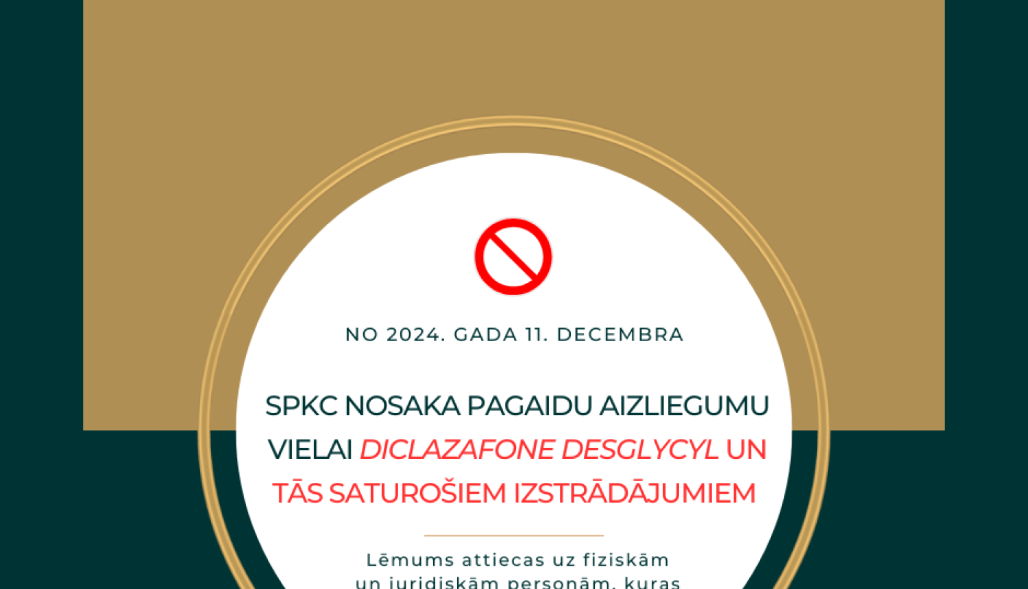 Relīzes vizuālis par aizliegtām vielām