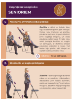 sieviete sēž un krēsla un vingro