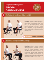 Vīrietis vingro uz biroja krēsla